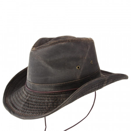 Men's Scala Cotton Blend Outback Hat - Brown