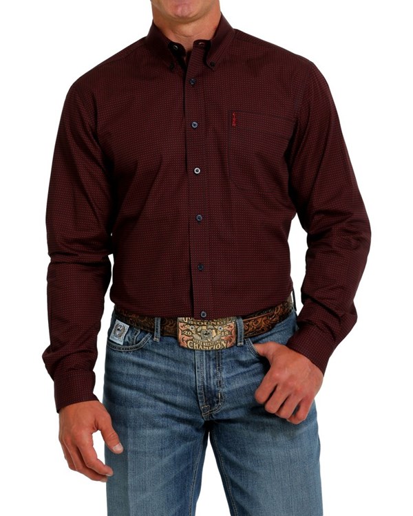 Cinch Men's Shirt Modern Fit Snap Button Red MTW1347084 RED | Pakenham ...