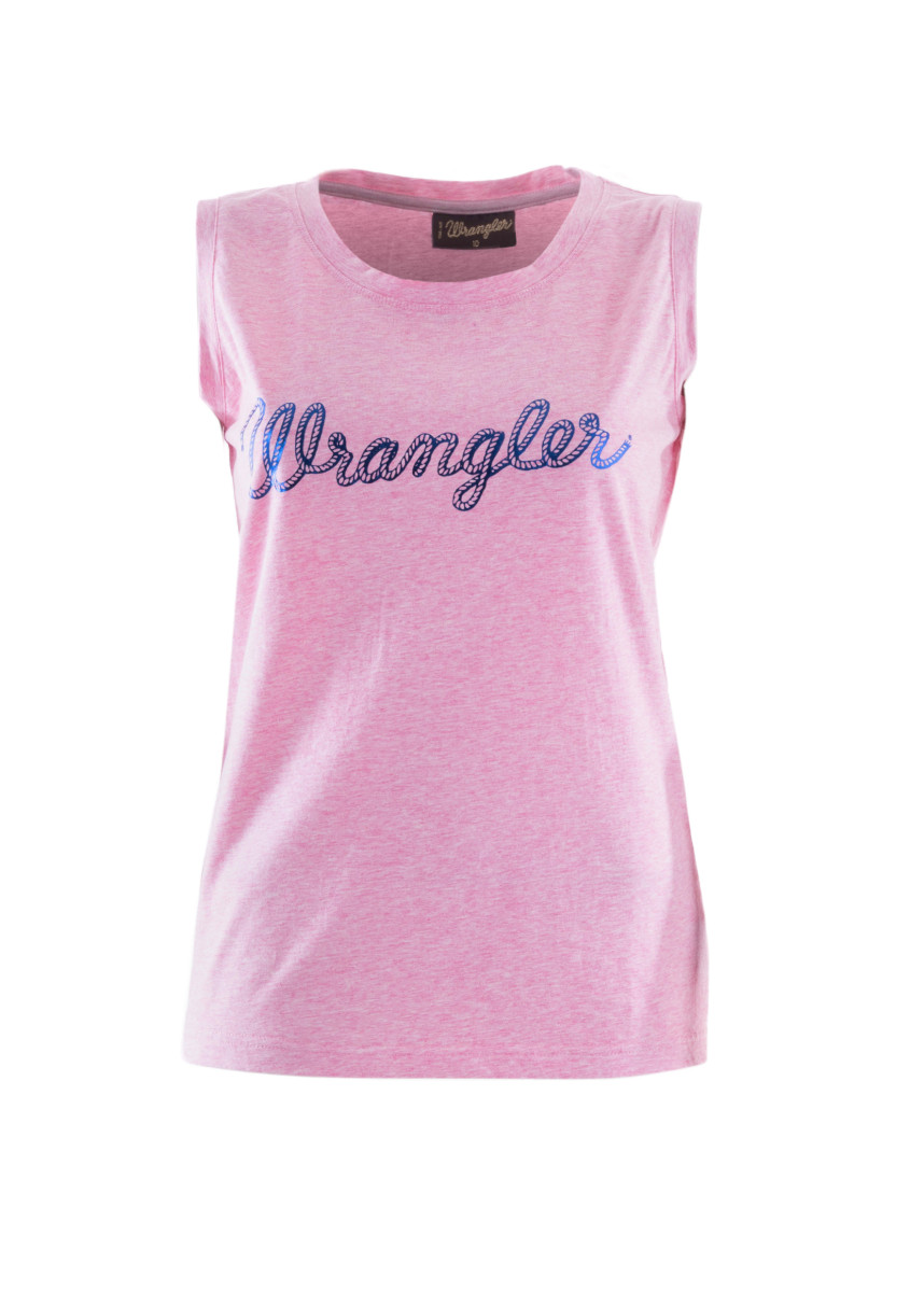 Wrangler Women's 'Angelica' Tank Pink Marle CLEARANCE !! | Pakenham Western