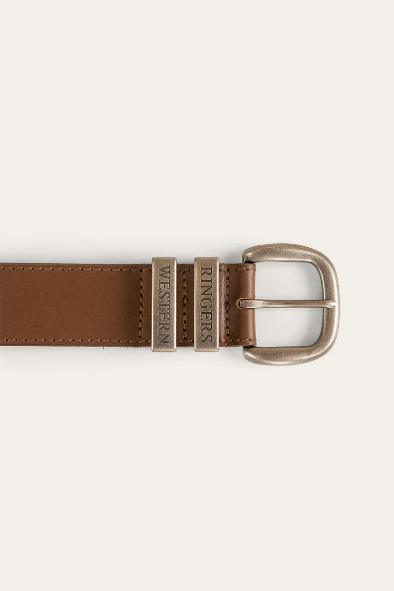 Ringers Western Kid's Belt James Tawny Brown With Silver Buckle ...